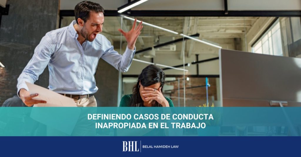 conducta inapropiada en el trabajo
